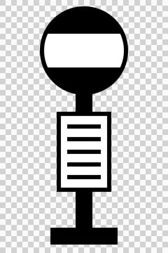 Simple monochrome bus stop icon (no text) Stock Illustration