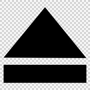 Simple monochrome icon for the eject button 스톡 일러스트