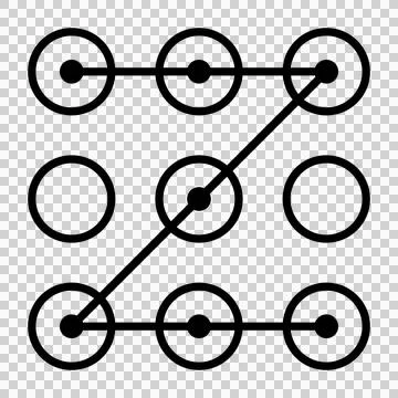 Simple monochrome icon of pattern recognition system Stock Illustration