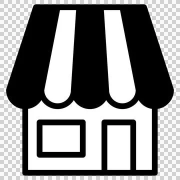 Simple monochrome icon of a store building Stock Illustration