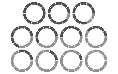Simple monochrome progress bar, infographic Stock Illustration