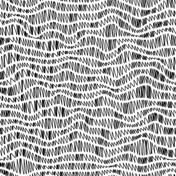 Simple monochrome scribble abstract pattern. Seamless vector random texture Illustrazione stock