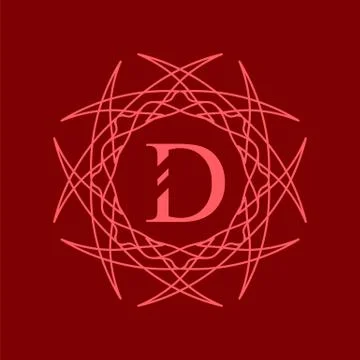 Simple  Monogram D Stock Illustration