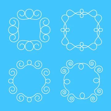 Simple  monogram design template Stock Illustration