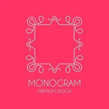 Simple  monogram design template Stock Illustration
