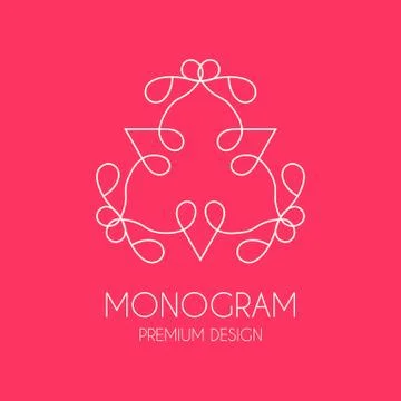 Simple  monogram design template Stock Illustration