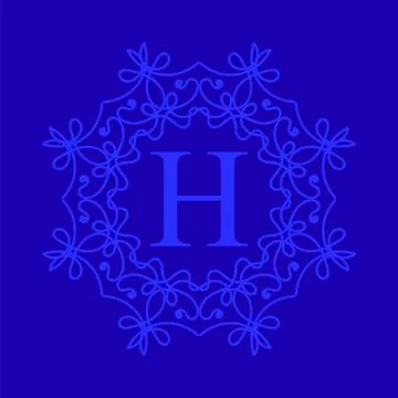 Simple  Monogram H Stock Illustration