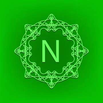 Simple  Monogram N Stock Illustration