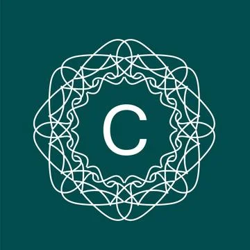 Simple Monogram Simple Monogram Design Template on Green Background Copyri... Stock Photos