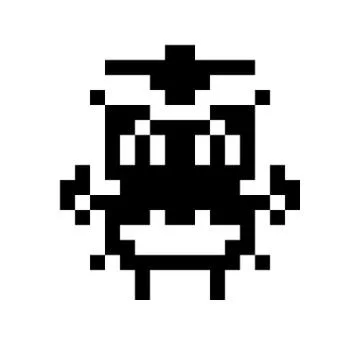 Simple monster pixel face Stock Illustration