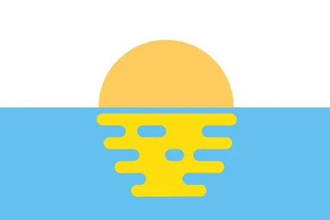 Simple moon light on the water. concept of moonlit, reflect, shining, moonrise Stock Illustration