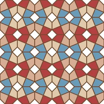 Simple mosaic pattern, abstract geometric background, Stock Illustration