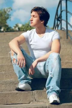 Simple moscow guy Stock Photos