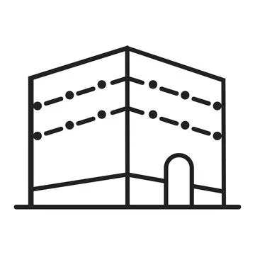 Simple Mosque icon line vector for Ramadan Kareem, Eid al-Adha Islam signs. M Stock-Illustration