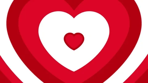 Simple motion graphics red heart tunnel animation isolated on black background Stock Footage 321190344
