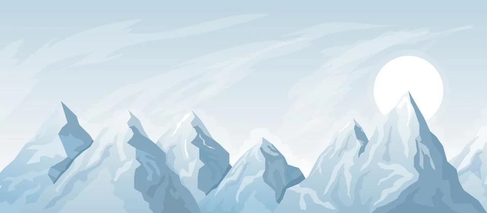 Simple mountain background Stock Illustration