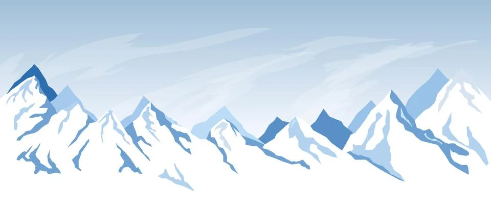 Simple mountain background Stock Illustration
