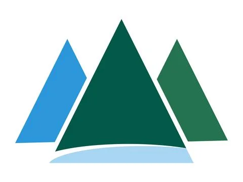 Simple Mountain Flat Illustration Icon Vector Design Stock Illustration