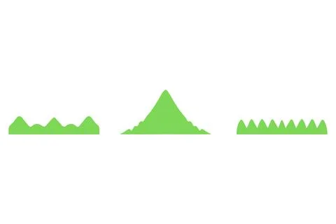 Simple mountain illustration set design Stock Illustration