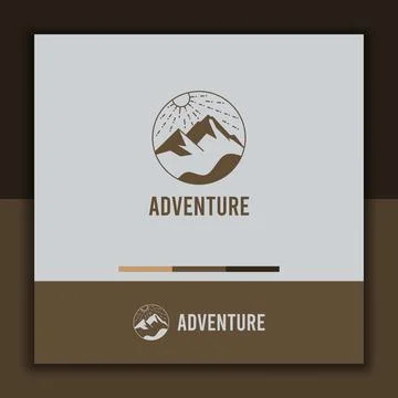 Simple mountain logo Stock Illustration