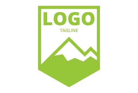 Simple mountain logo vector design	 Stock Illustration
