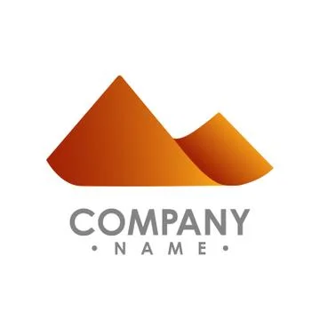 Simple mountain shape color shade vector design illustration. Mountain outdoo Stock Illustration