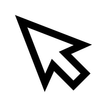 Simple mouse cursor icon. Vector. Stock Illustration