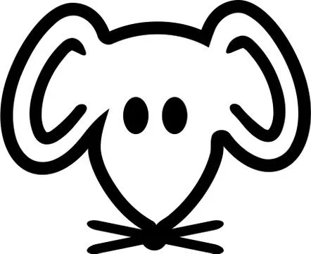 Simple Mouse head Stock Illustration