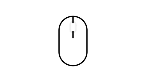 A simple mouse icon in PNG format, featuring a classic computer mouse desig.. 스톡 동영상 333461921