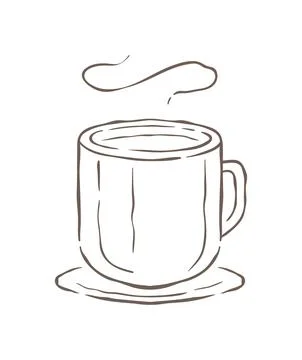 A Simple Mug Of Hot Steaming Coffee For A Cozy Break Vector Illustration 스톡 일러스트