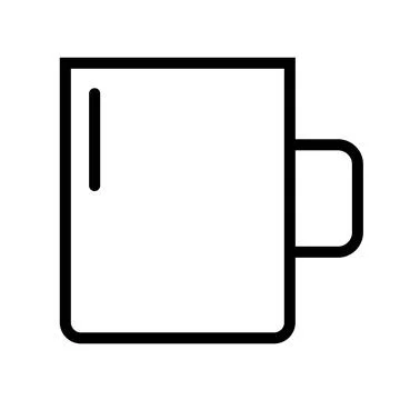 Simple mug icon. Drink cup. Vector. Stock Illustration