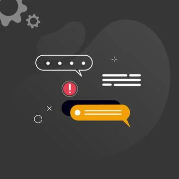 Simple multi-colored icons related to programming and communication on backgr Stock Illustration