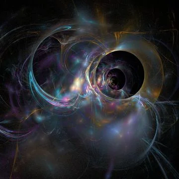 Simple multicolor abstract pattern on black background, wallpaper, design Stock Photos