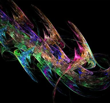 Simple multicolor abstract pattern on black background, wallpaper, design Stock Photos