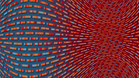 Simple multicolor small lines arranged in fish shape pattern background Stock Footage 272481412