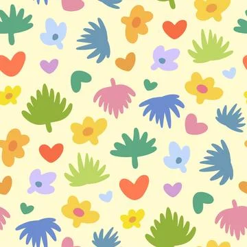 Simple multicolored baby seamless pattern for kids Stock Illustration
