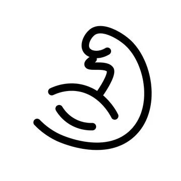 Simple muscle. Bulk -up icon. vector. 스톡 일러스트