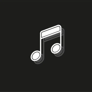 Simple Music Vector Icon Stock Illustration