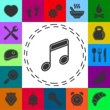 Simple Music Vector Icon Stock-Illustration