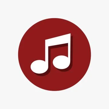 Simple Musical Note Icon Vector Illustration Graphic Stock Illustration