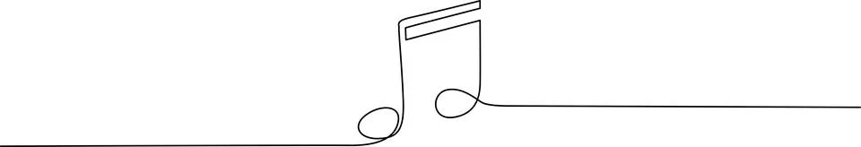 Simple musical note illustration Vector Stock Illustration