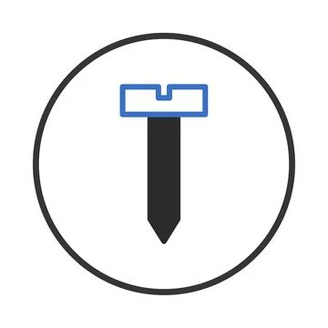 Simple nail icon design symbolizing construction work tools hardware equipm.. Stock Illustration