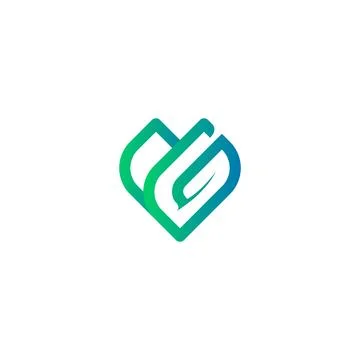 Simple nature G logo template design vector Illustrazione stock