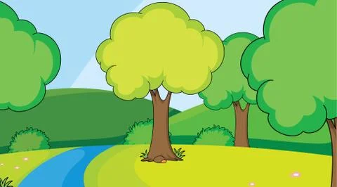 A simple nature scene Illustrazione stock