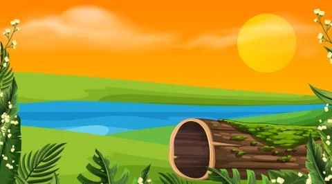 A simple nature scene Stock Illustration