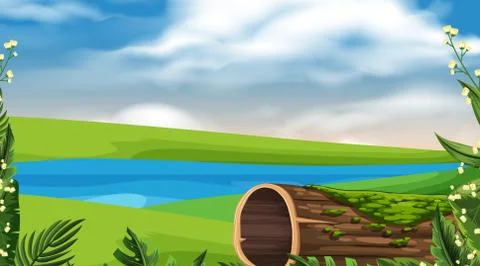 A simple nature scene Stock Illustration