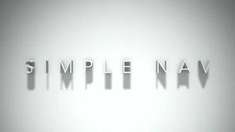 Simple nav 3D title animation with shadows on a white background Video stock 297797291