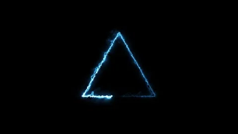 Simple neon triangle frame animation Isolated on black background Stock Footage 325861223
