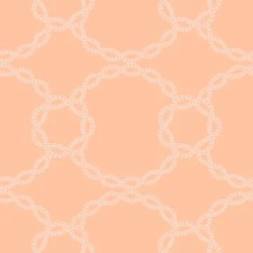 Simple neutral seamless pattern with floral lace, chain イラスト素材