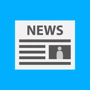 Simple Newspaper Symbol Stock Illustration